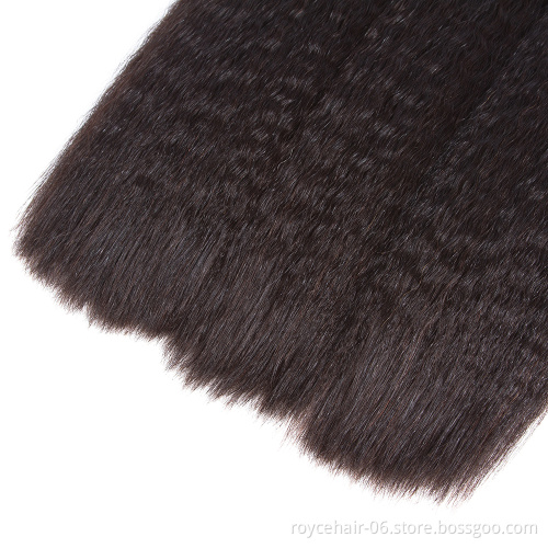 Royce Wholesale Cuticle Aligned Hair Raw Virgin Hair Kinky Straight Bundles with Closure Brazilian Hair Vendors